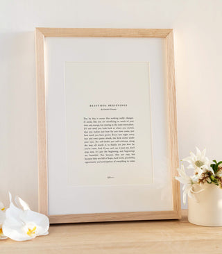 A4 Soft White / Raw Oak / Large A4 (With Matt Border)