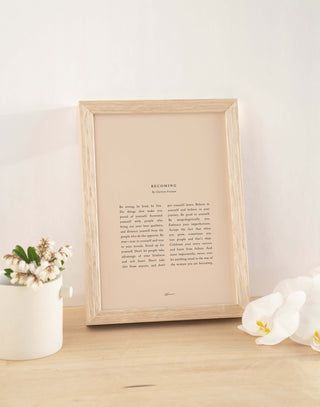 A4 Soft Pink / Raw Oak / Standard A4 (Without Border)
