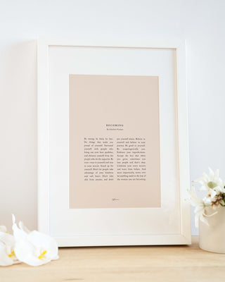 A4 Soft Pink / Matt White / Large A4 (With Matt Border)