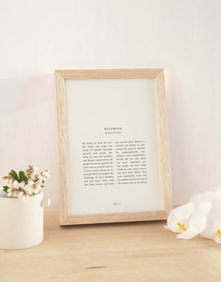 A4 Soft White / Raw Oak / Standard A4 (Without Border)