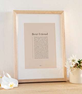 A4 Soft Pink / Raw Oak / Large A4 (With Matt Border)
