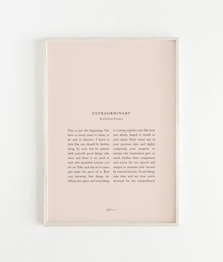 "Extraordinary" Inspirational Print