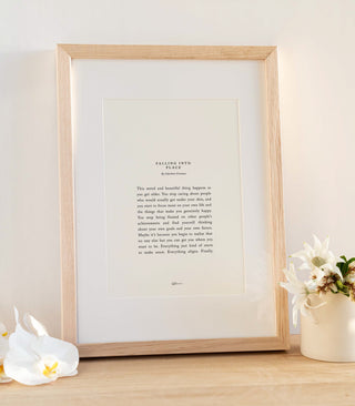 A4 Soft White / Raw Oak / Large A4 (With Matt Border)