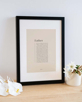 A4 Soft Beige / Matt Black / Large A4 (With Matt Border)