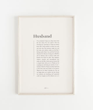 "Husband" Print