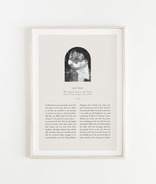 Personalised "Mother" Print With Photo A4