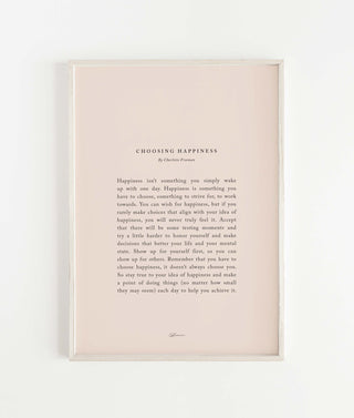 "Choosing Happiness" Print
