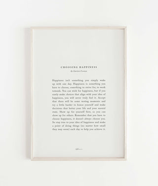 "Choosing Happiness" Print