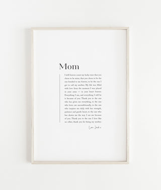 Personalised Digital Download "Mother" Print