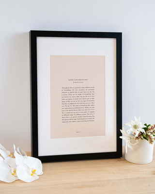 A4 Soft Pink / Matt Black / Large A4 (With Matt Border)