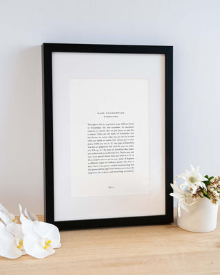 A4 Soft White / Matt Black / Large A4 (With Matt Border)