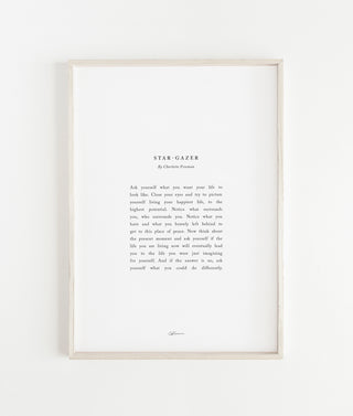 "Star-Gazer" Manifestation Print
