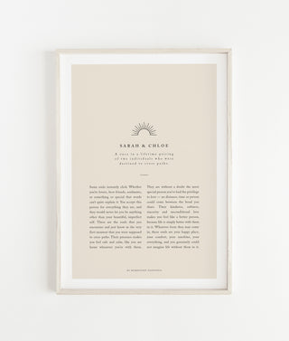 Personalised "Soulmates" Print A3