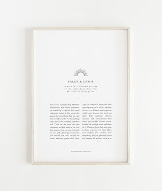 Personalised "Soulmates" Print A3