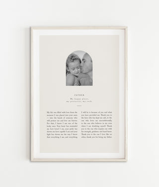 Personalised "Father" Print With Photo A4